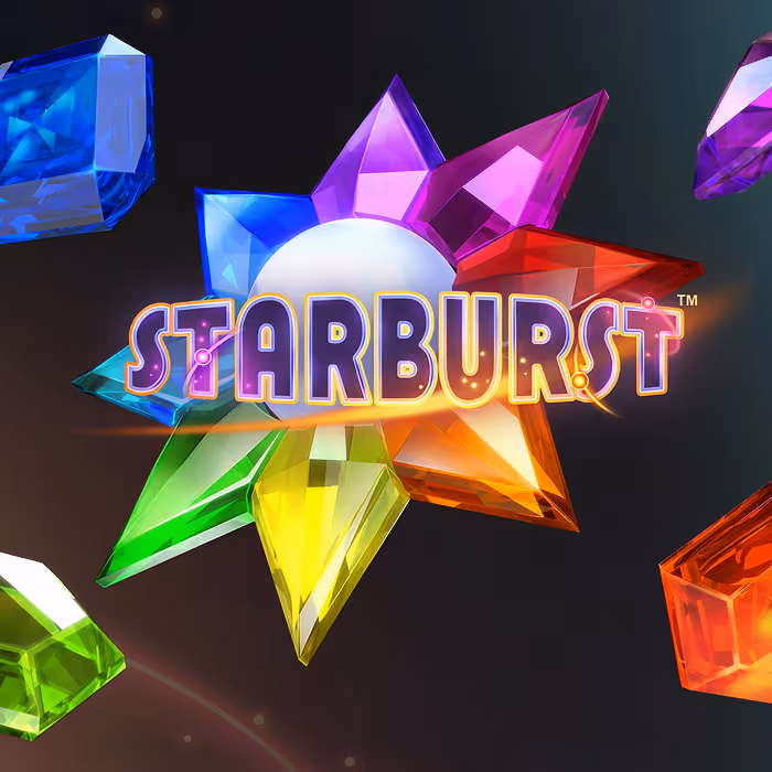Starburst slot game with colorful gems and expanding wilds